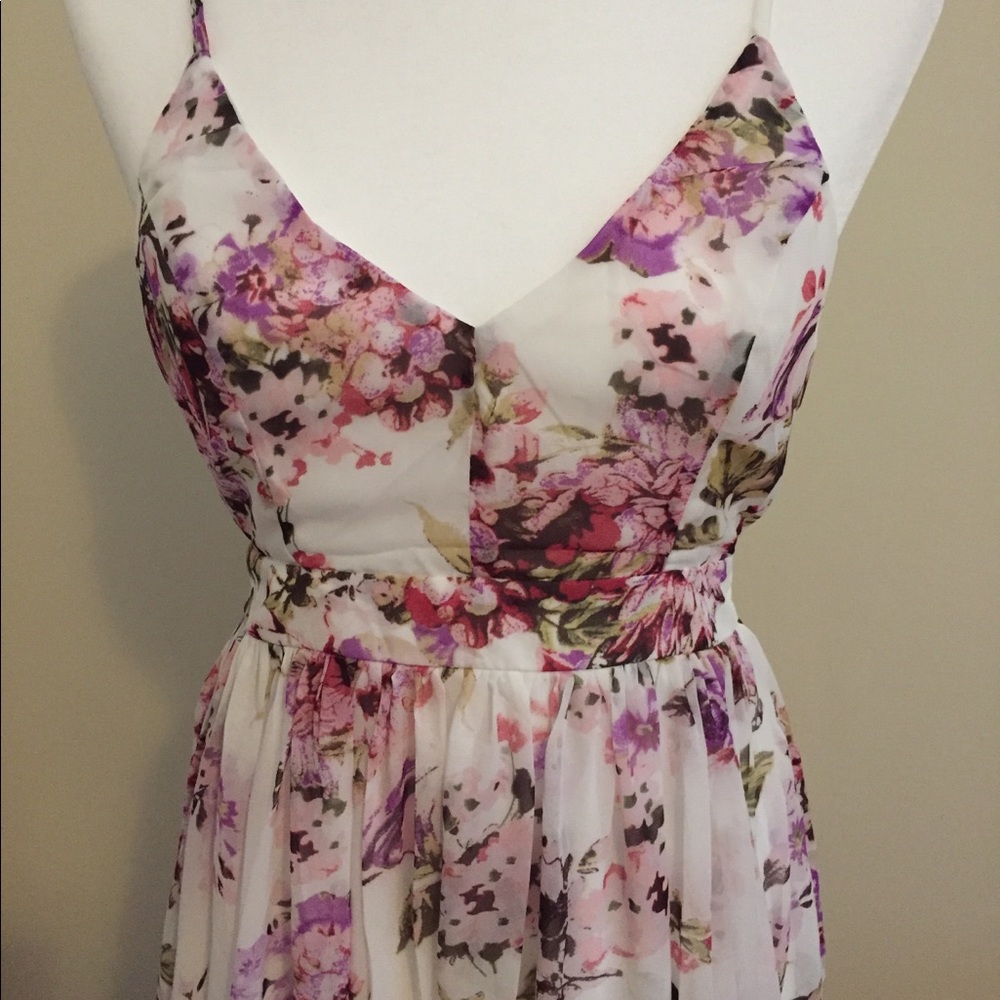 Floral Chiffon Maxi Dress